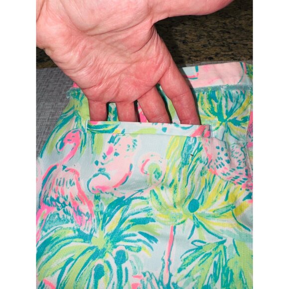 Lilly Pulitzer Seasalt Blue on Parade Adie Shorts Womens 6 Resort Beach Nautical - Picture 8 of 9